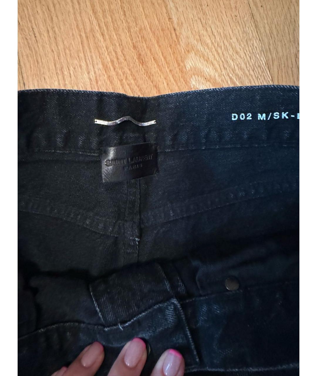SAINT LAURENT Черные прямые джинсы, фото 7