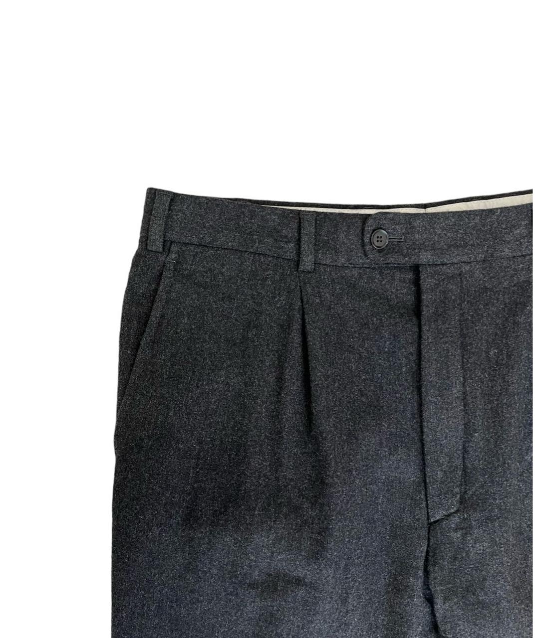 BURBERRY Антрацитовые вискозные классические брюки, фото 4