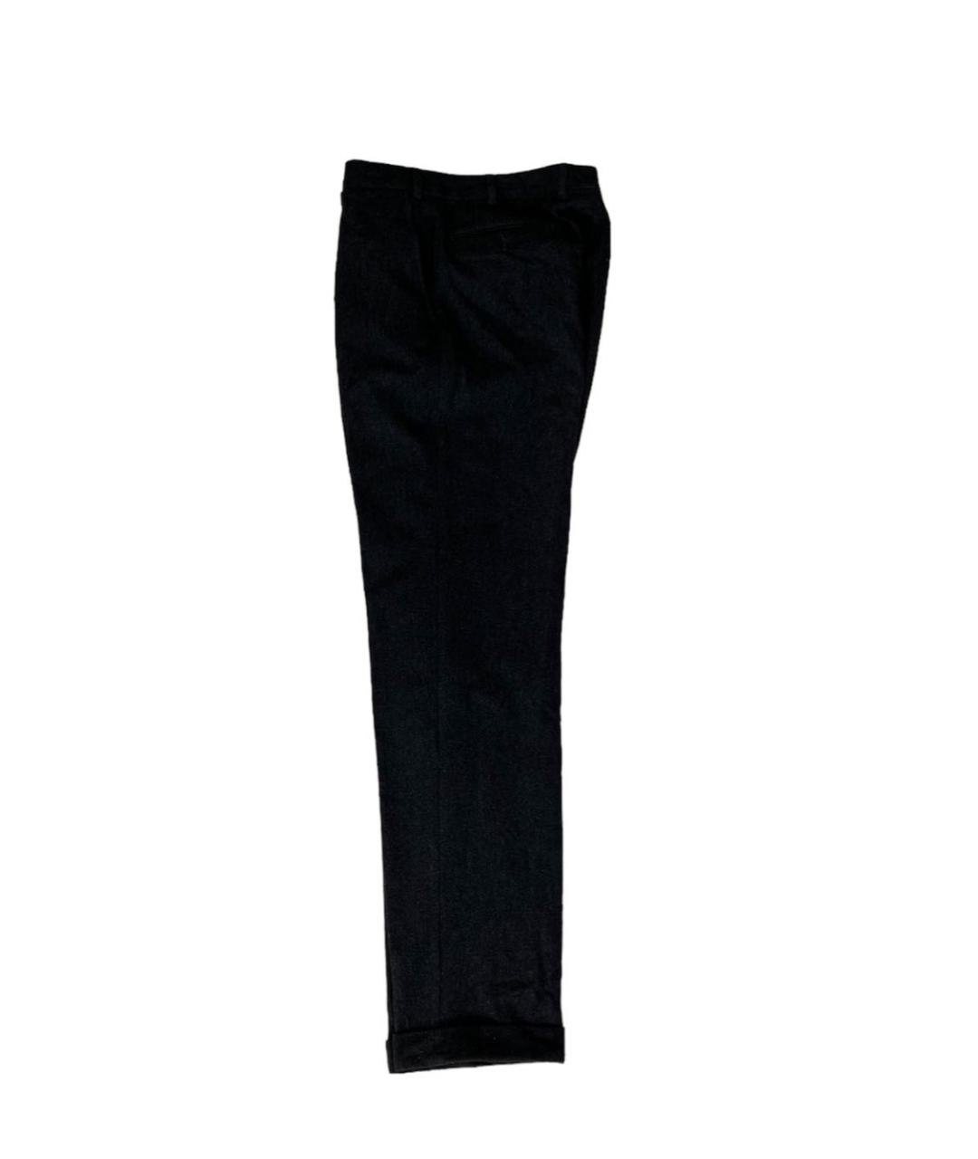BURBERRY Антрацитовые вискозные классические брюки, фото 5