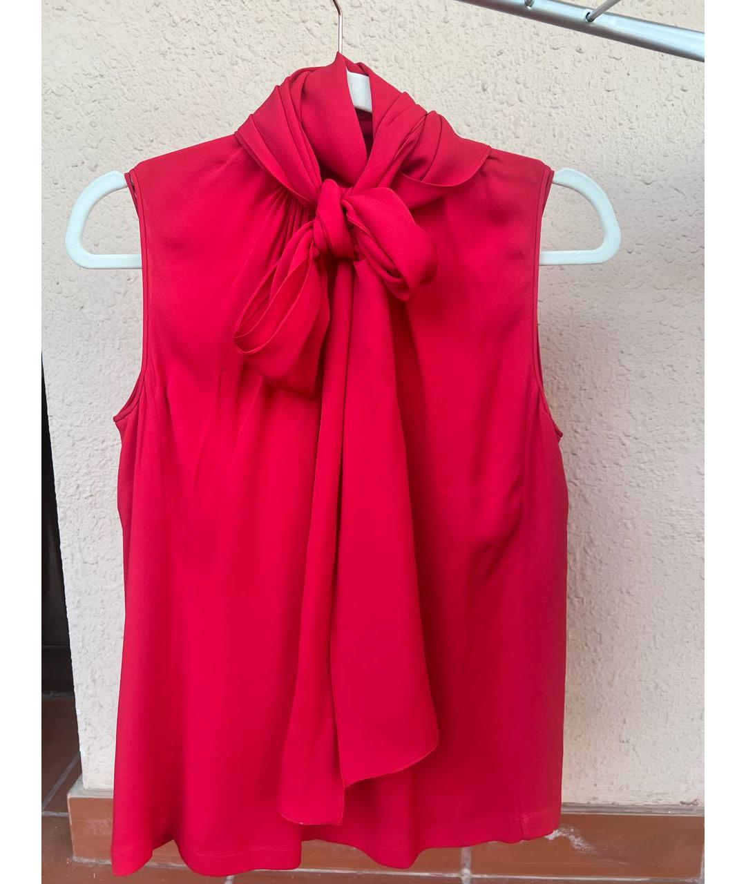 CHRISTIAN DIOR PRE-OWNED Красная шелковая блузы, фото 6