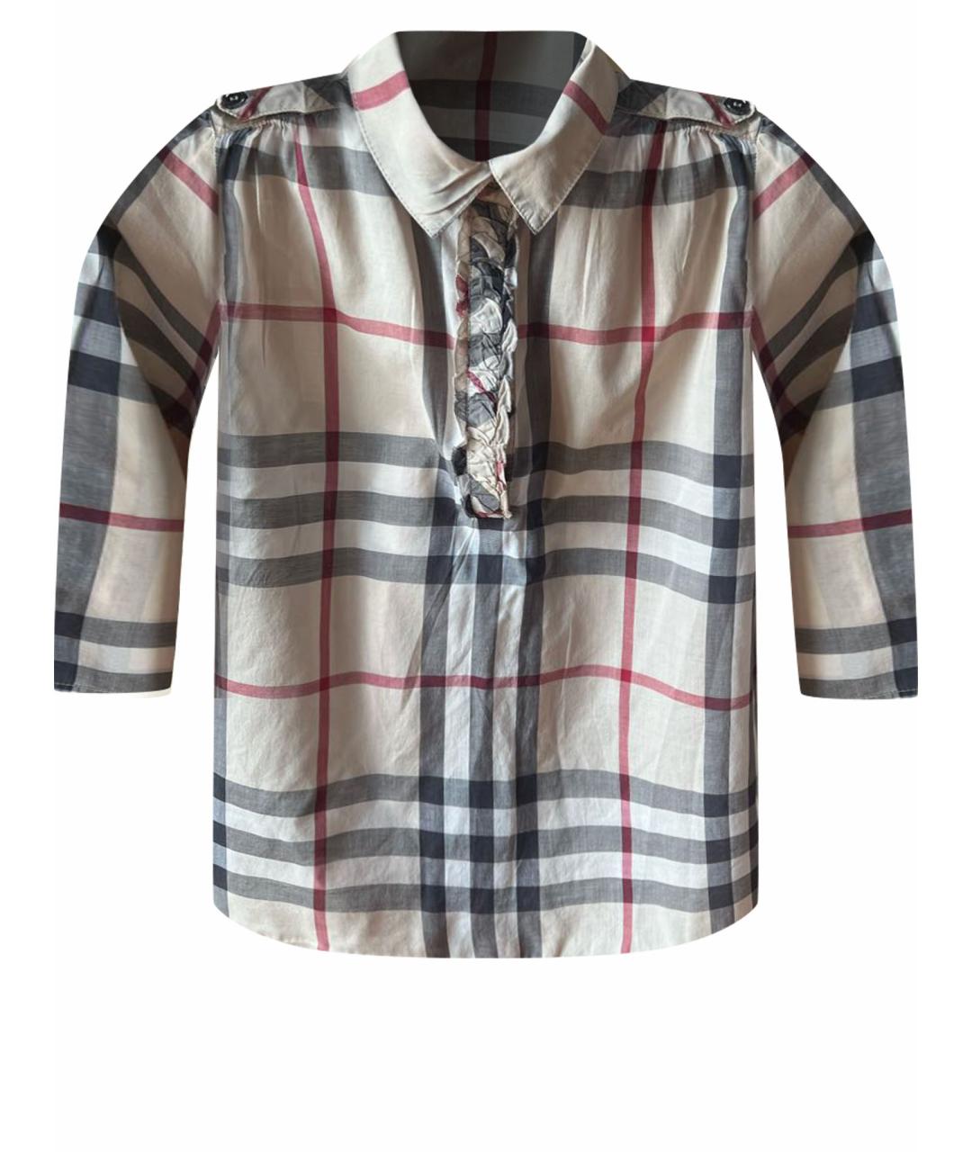 BURBERRY Хлопковая рубашка/блузка, фото 1