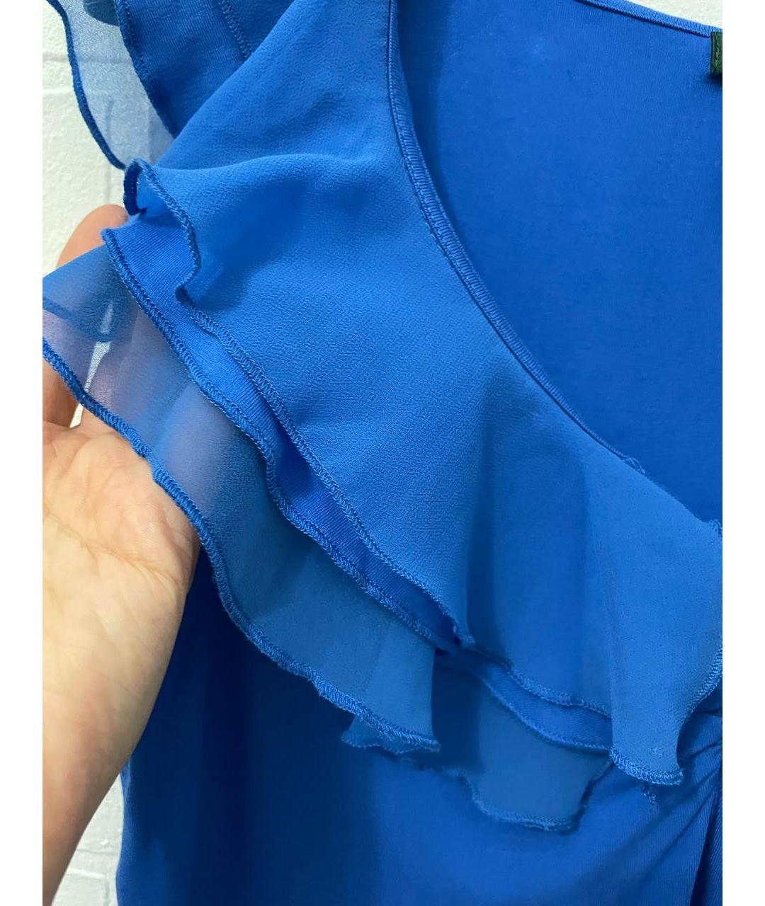 RALPH LAUREN Синяя вискозная блузы, фото 5
