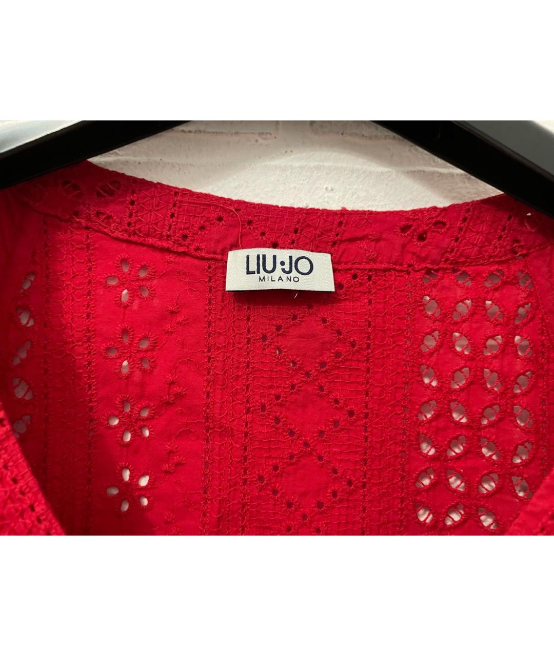 LIU JO Красная хлопковая блузы, фото 4
