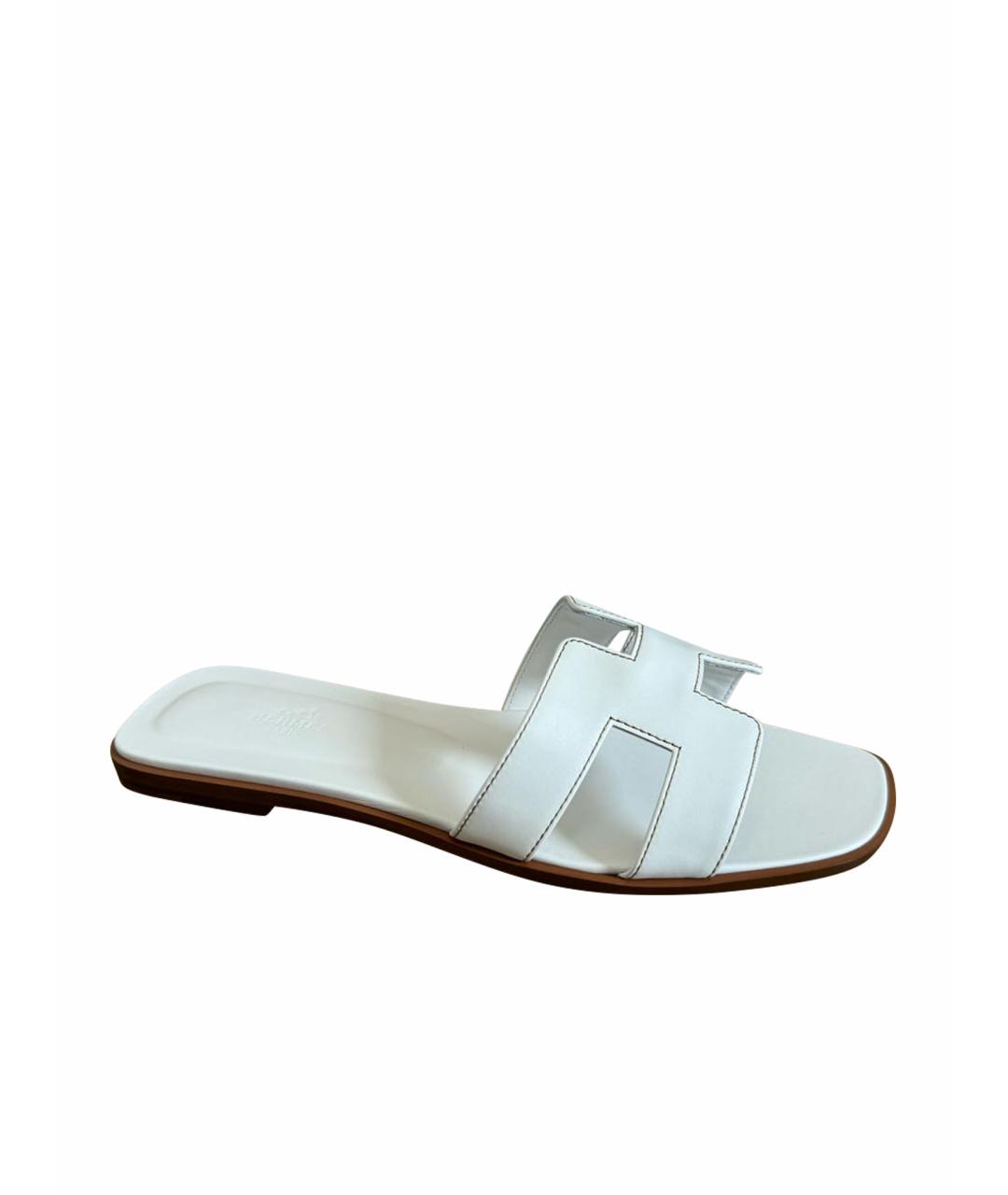 HERMES PRE-OWNED Белые кожаные сандалии, фото 1