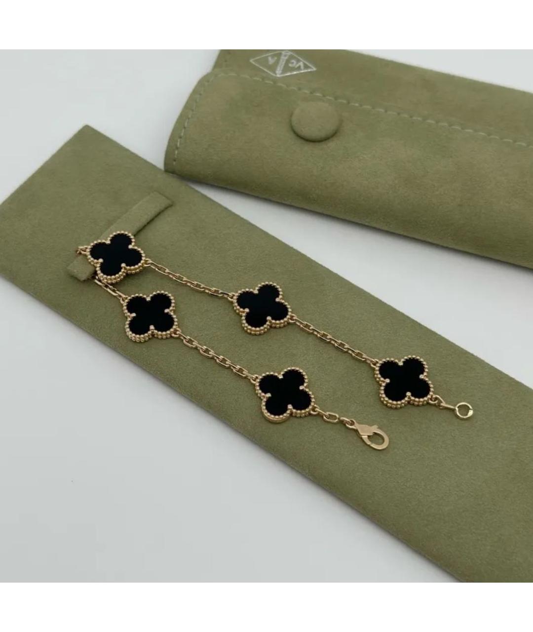 VAN CLEEF & ARPELS Черный браслет из желтого золота, фото 4