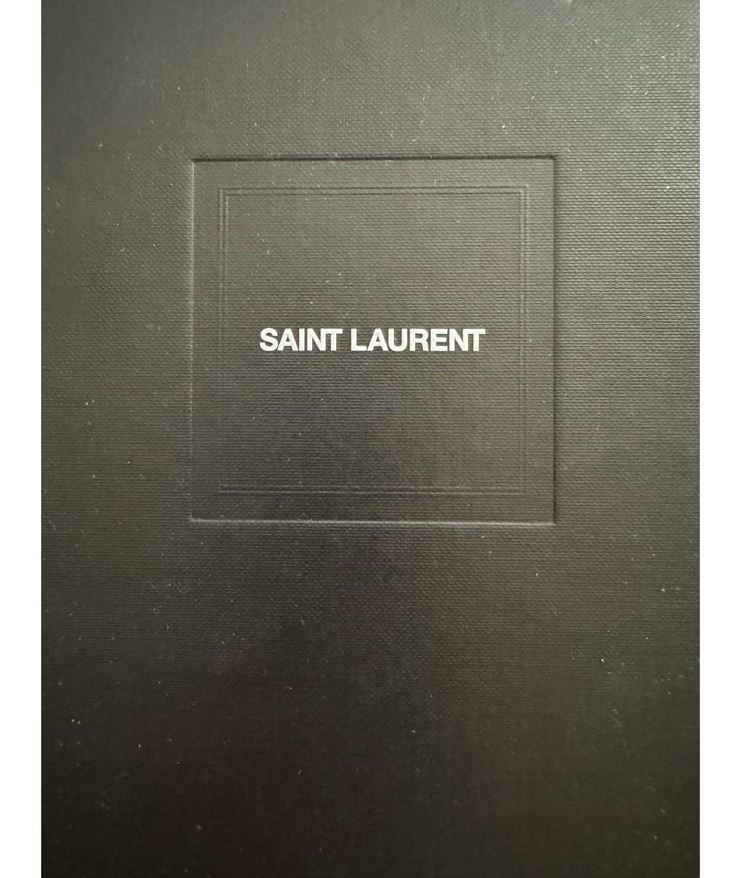 SAINT LAURENT Черные шлепанцы из лакированной кожи, фото 8