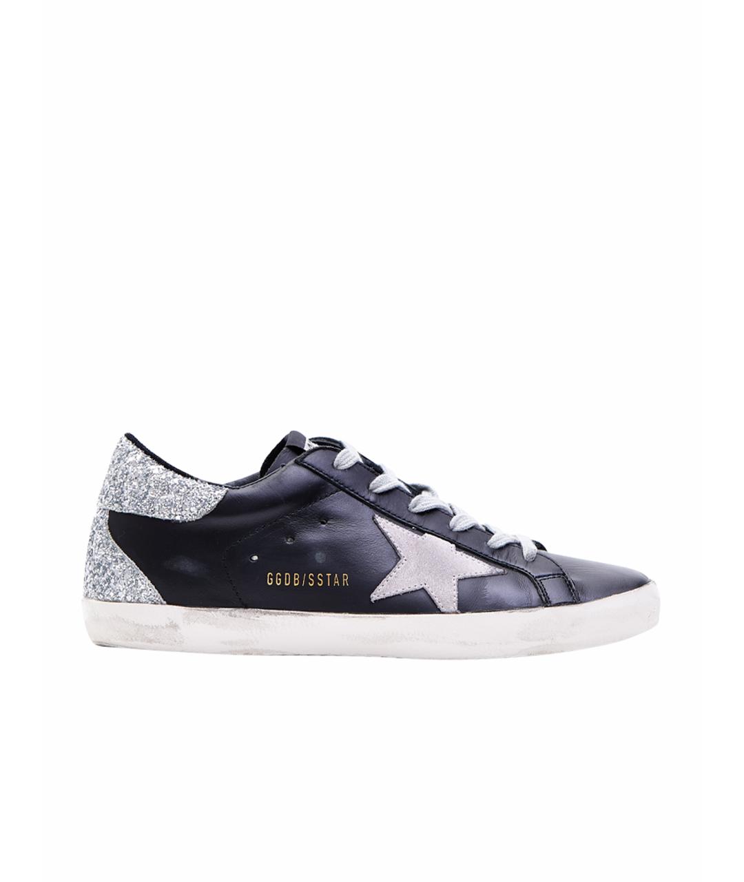 GOLDEN GOOSE DELUXE BRAND Черные кожаные кеды, фото 6