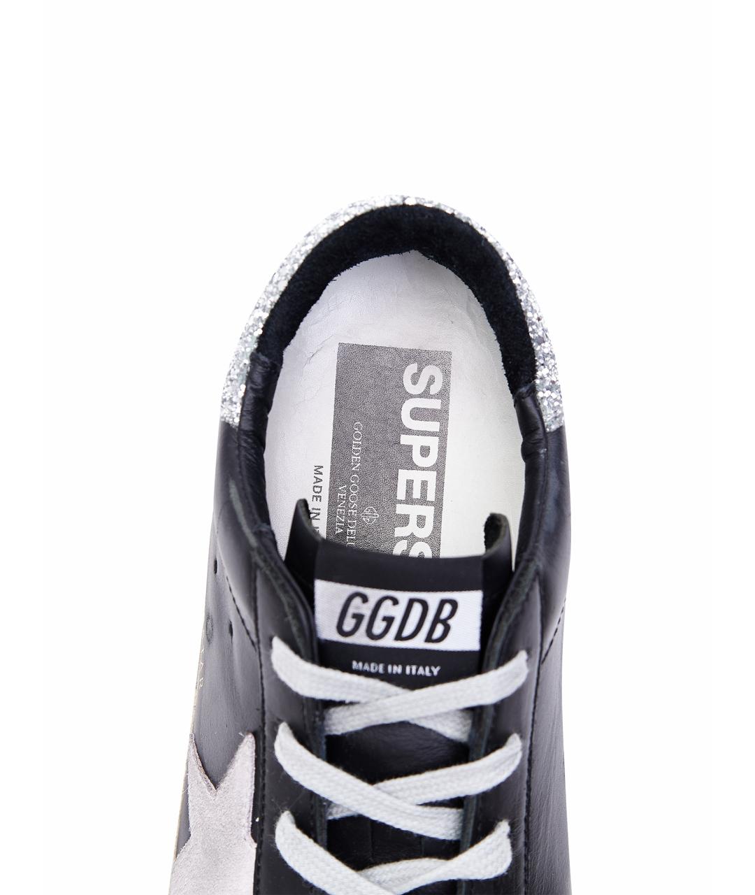 GOLDEN GOOSE DELUXE BRAND Черные кожаные кеды, фото 7