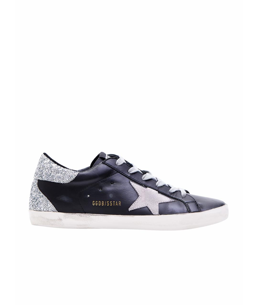 GOLDEN GOOSE DELUXE BRAND Черные кожаные кеды, фото 1