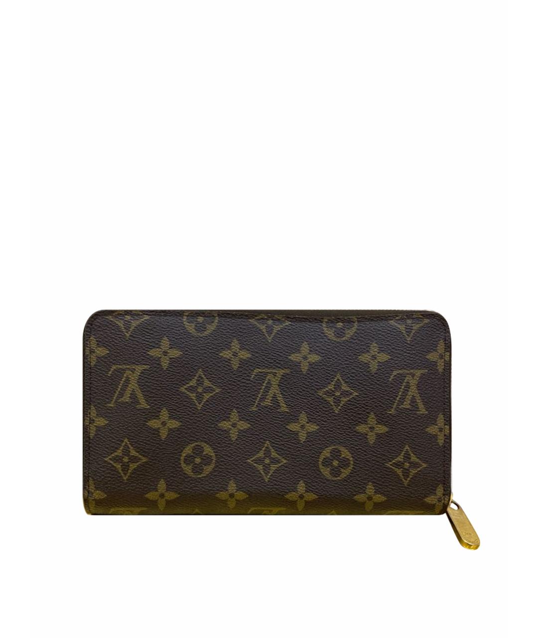 LOUIS VUITTON PRE-OWNED Коричневый кожаный кошелек, фото 1