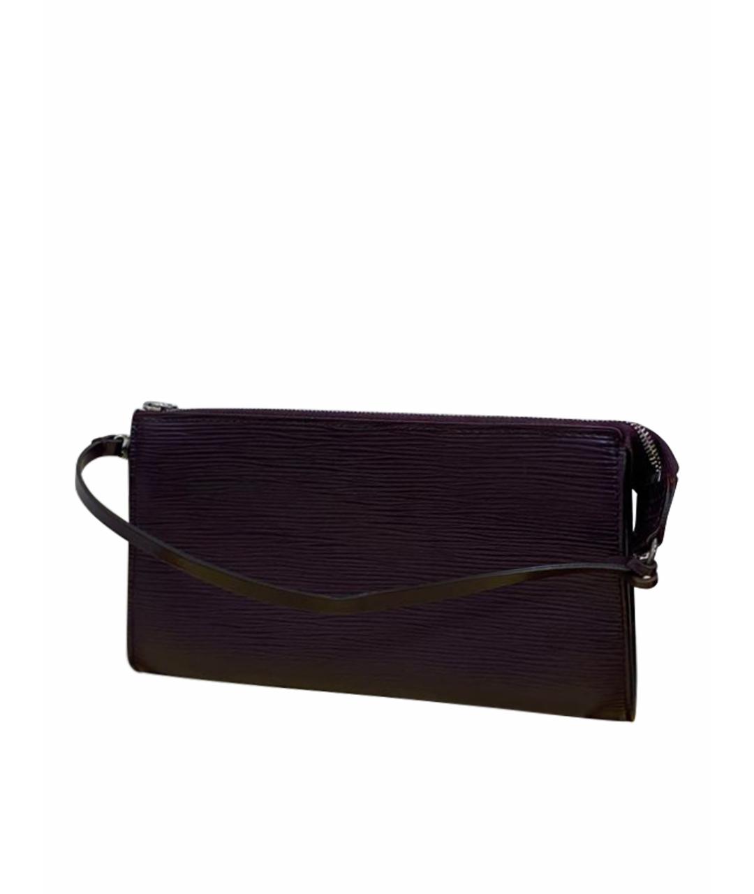 LOUIS VUITTON PRE-OWNED Фиолетовая кожаная сумка с короткими ручками, фото 1