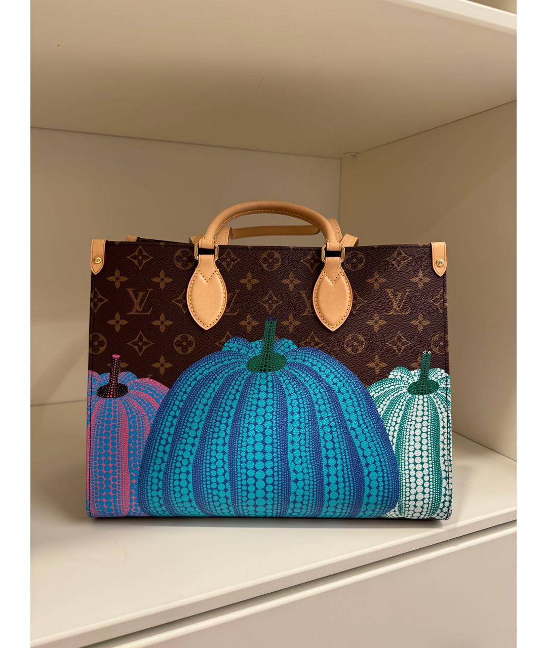 LOUIS VUITTON Коричневая кожаная сумка тоут, фото 2