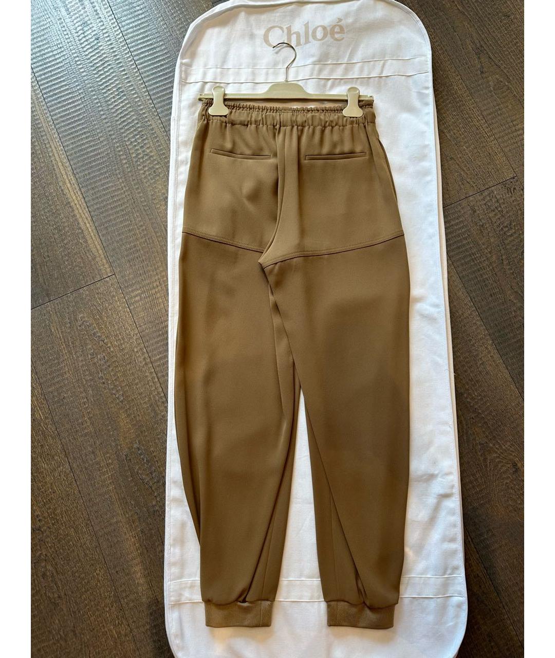 CHLOE Горчичные вискозные брюки широкие, фото 2