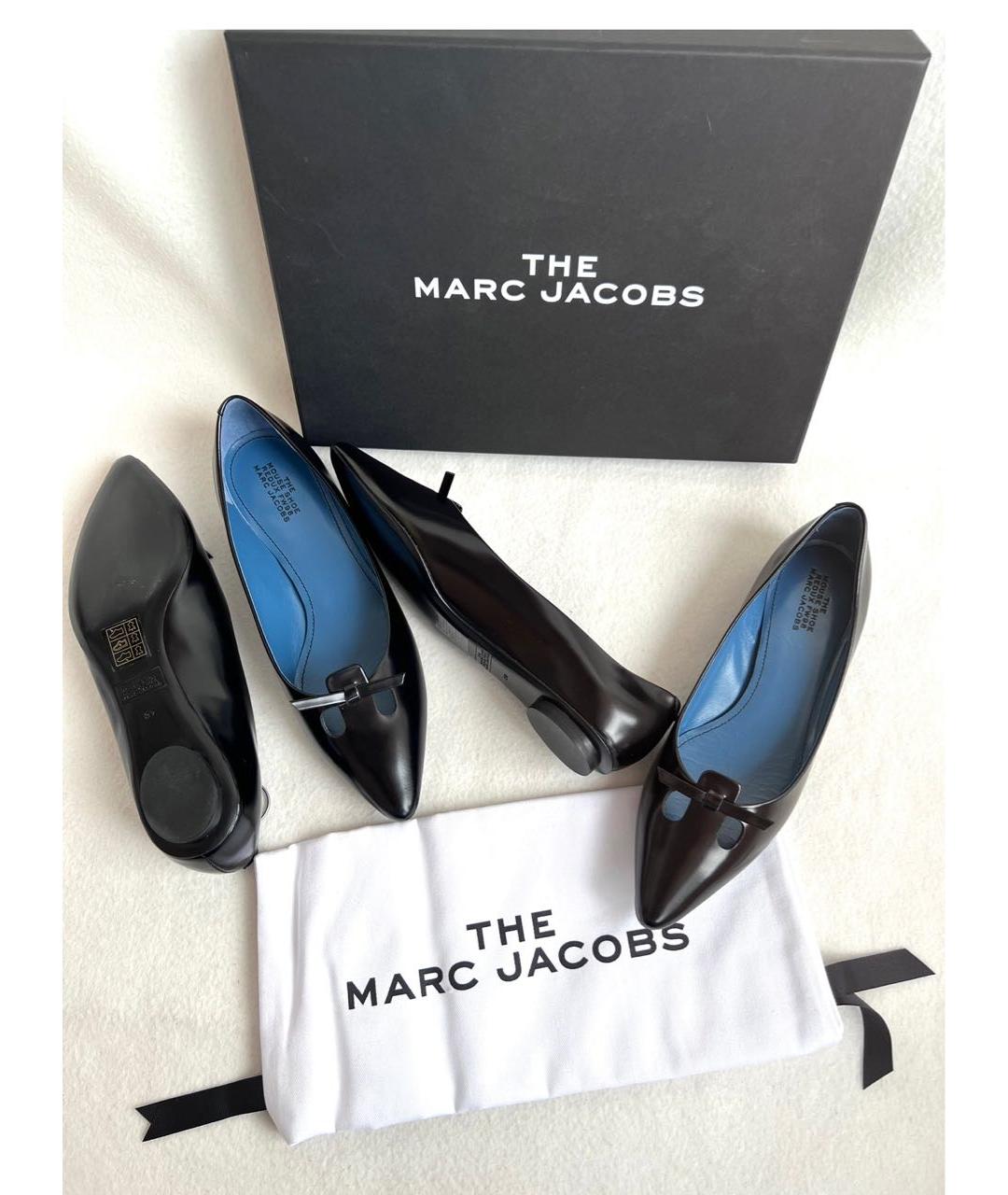 MARC JACOBS Черные кожаные балетки, фото 7