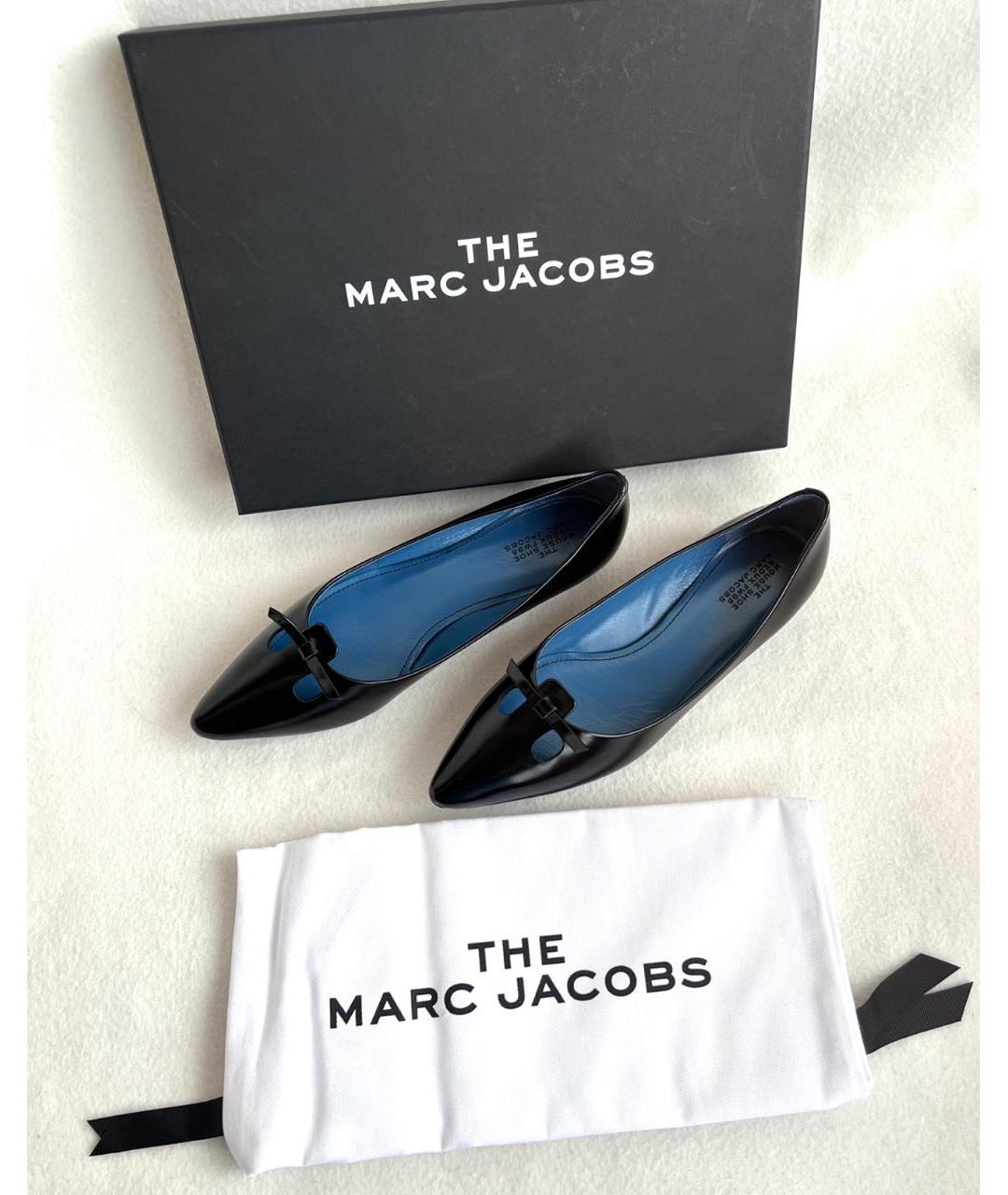 MARC JACOBS Черные кожаные балетки, фото 5