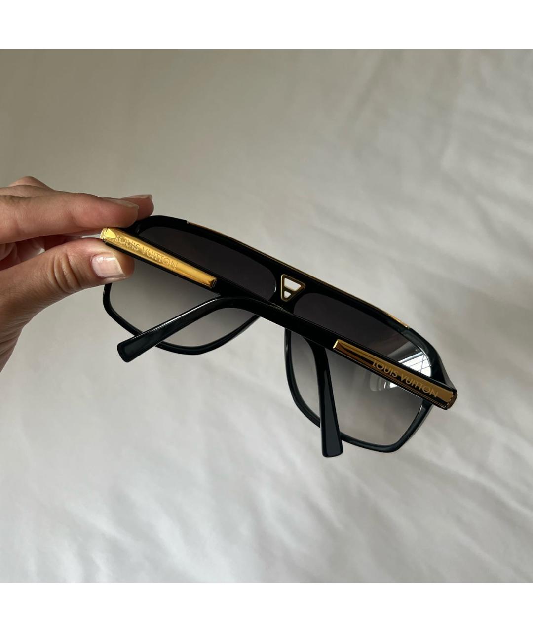 LOUIS VUITTON Черные пластиковые солнцезащитные очки, фото 6