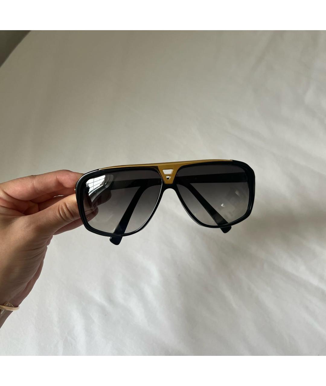 LOUIS VUITTON Черные пластиковые солнцезащитные очки, фото 7