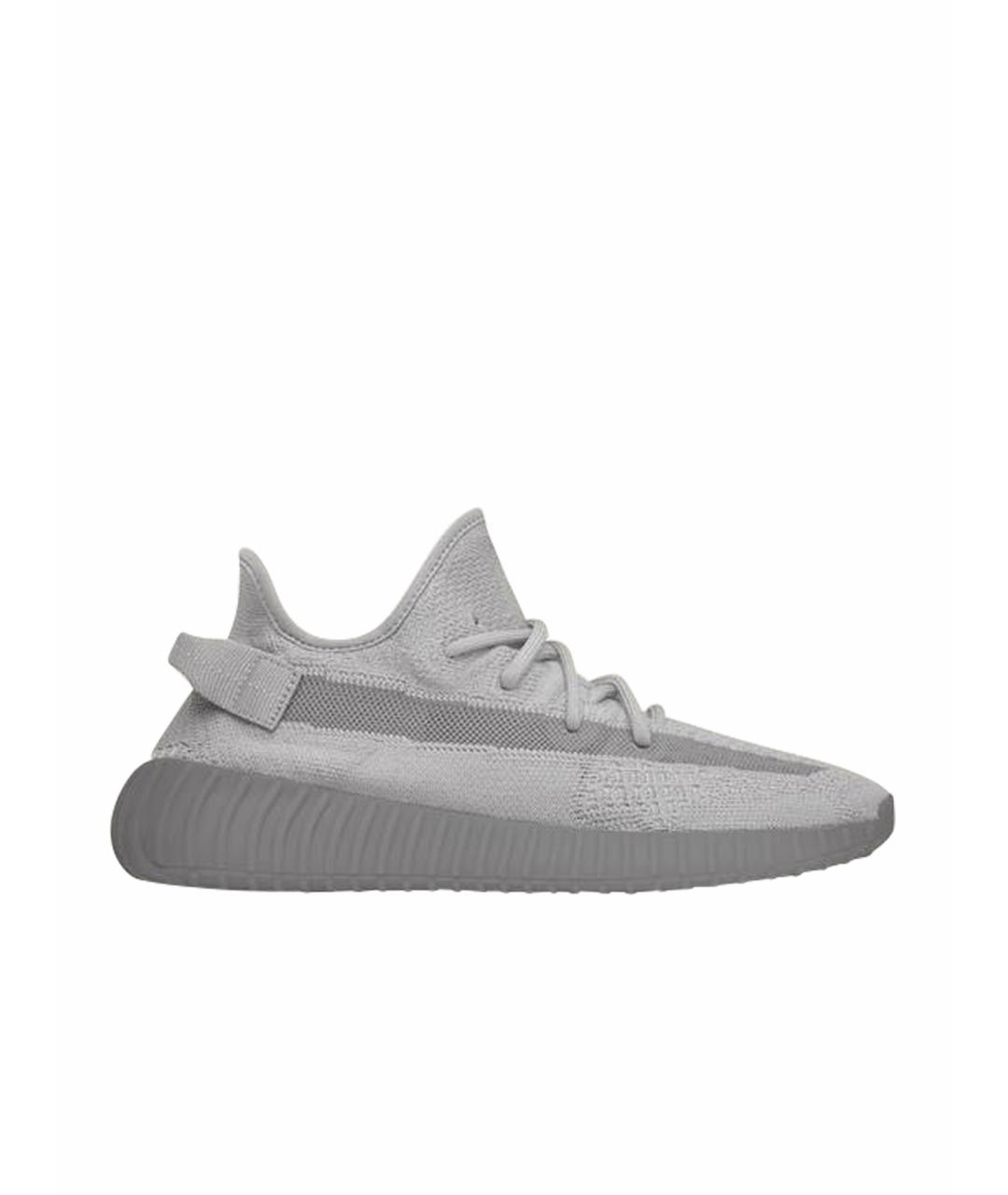 ADIDAS YEEZY Антрацитовые текстильные кроссовки, фото 1