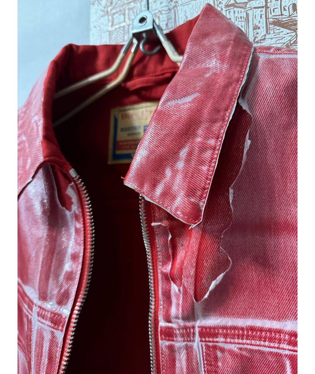 DIESEL Красная деним куртка, фото 7
