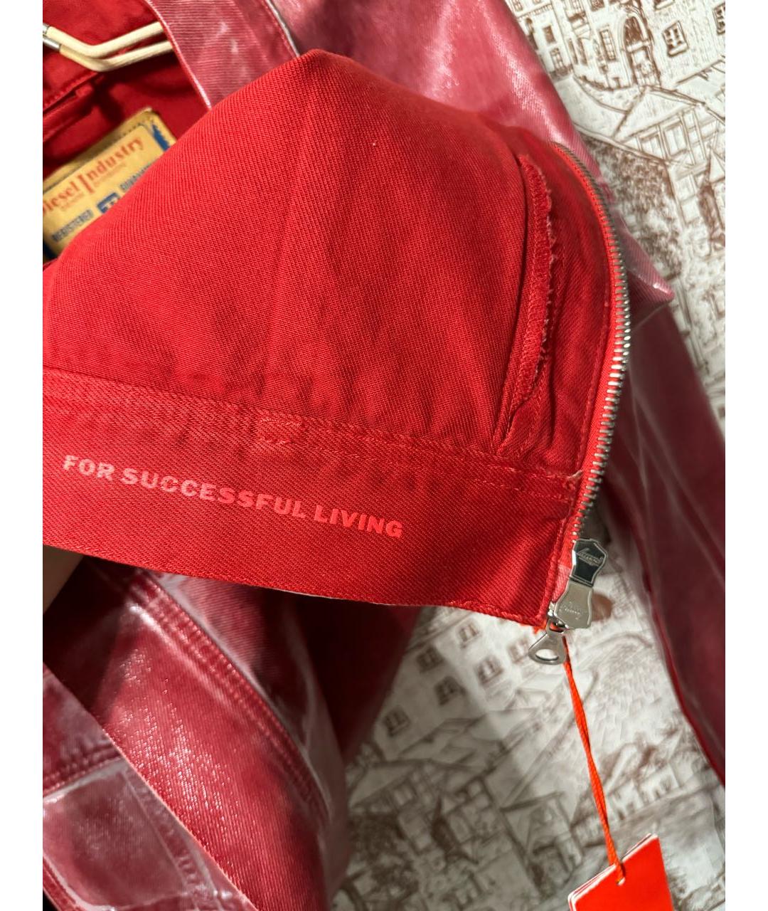 DIESEL Красная деним куртка, фото 4