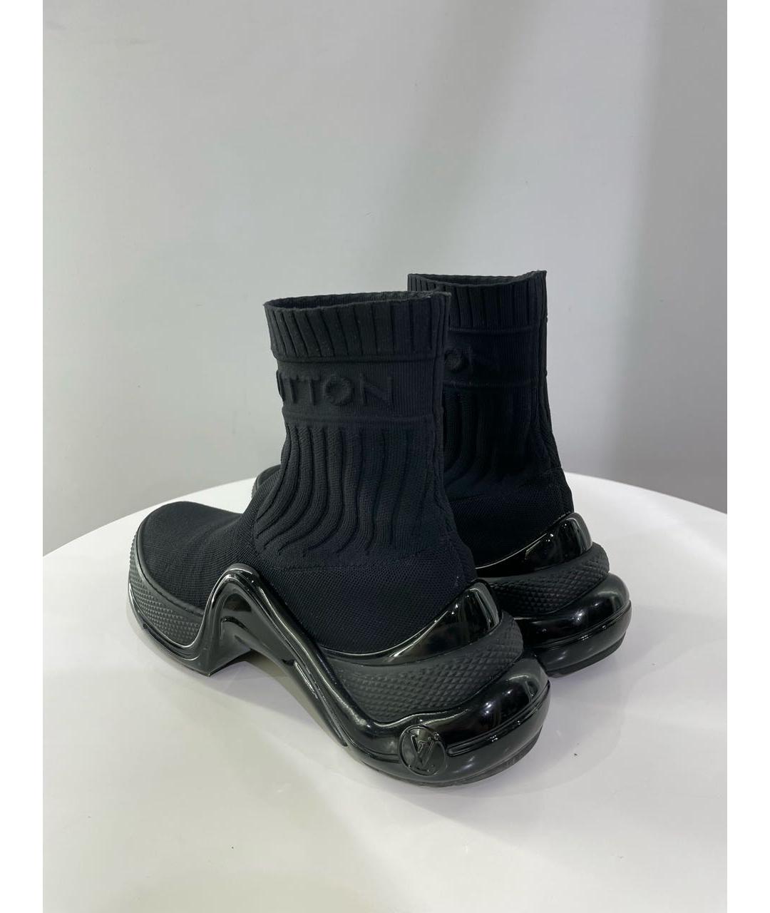 LOUIS VUITTON PRE-OWNED Черные текстильные кроссовки, фото 5