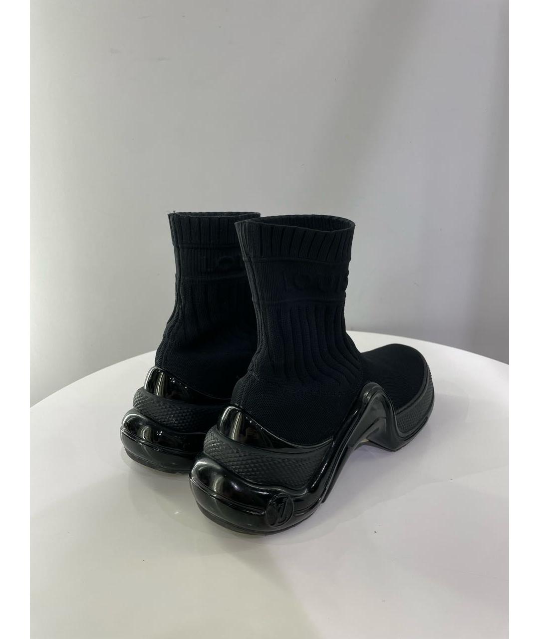 LOUIS VUITTON PRE-OWNED Черные текстильные кроссовки, фото 4