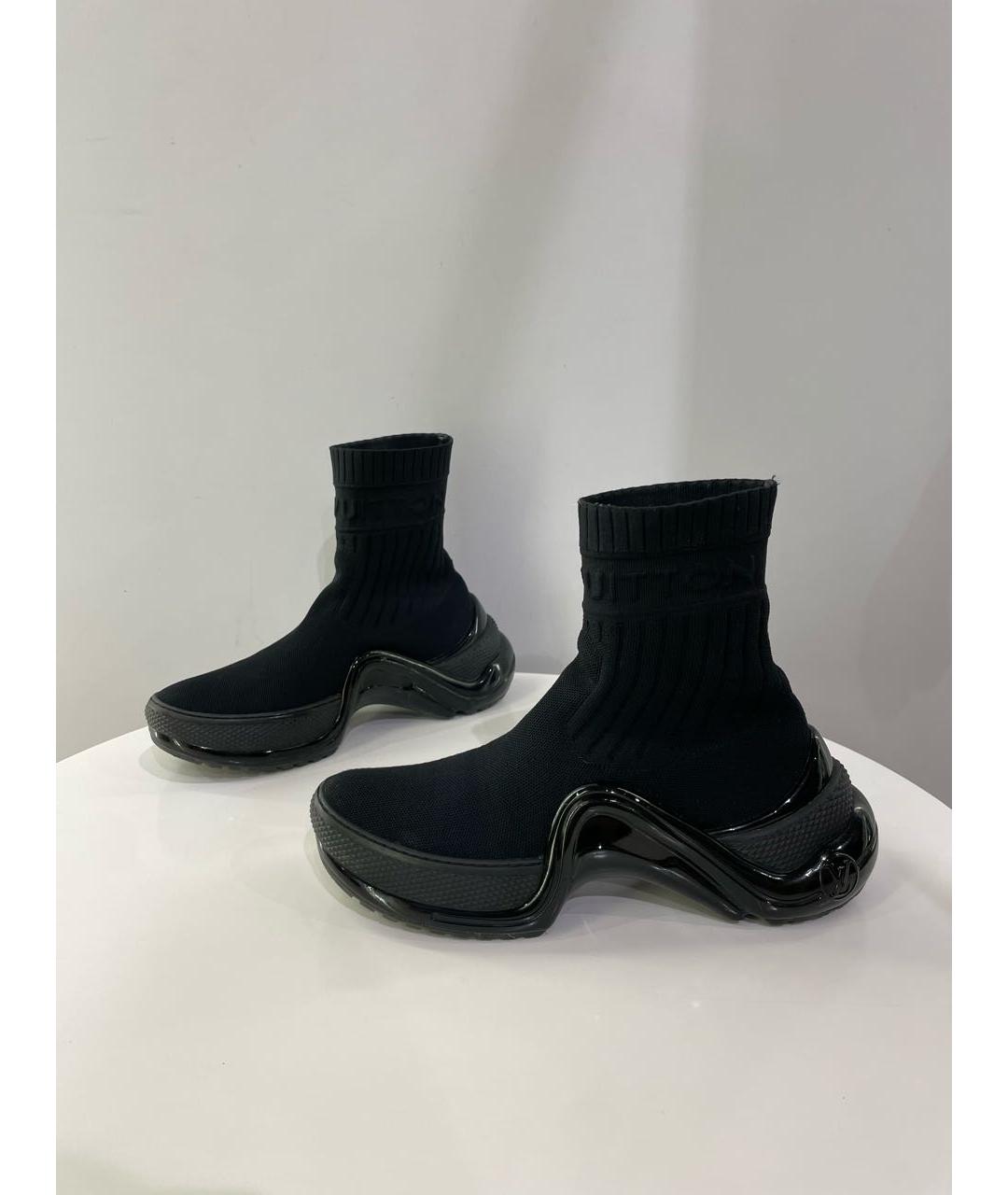 LOUIS VUITTON PRE-OWNED Черные текстильные кроссовки, фото 7