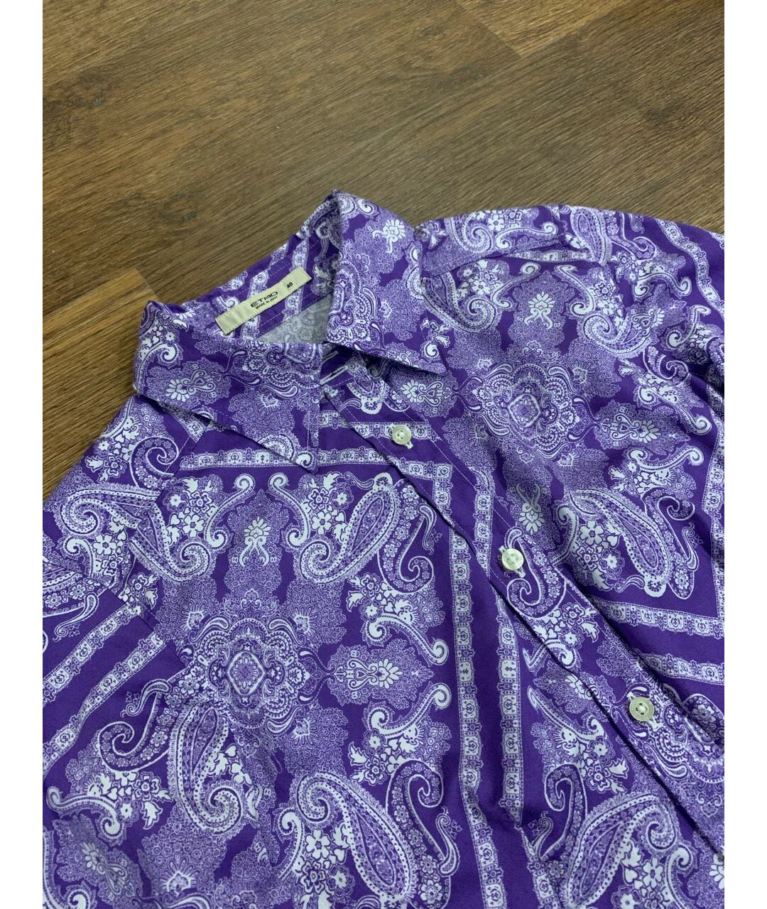 ETRO Фиолетовая хлопковая рубашка, фото 2