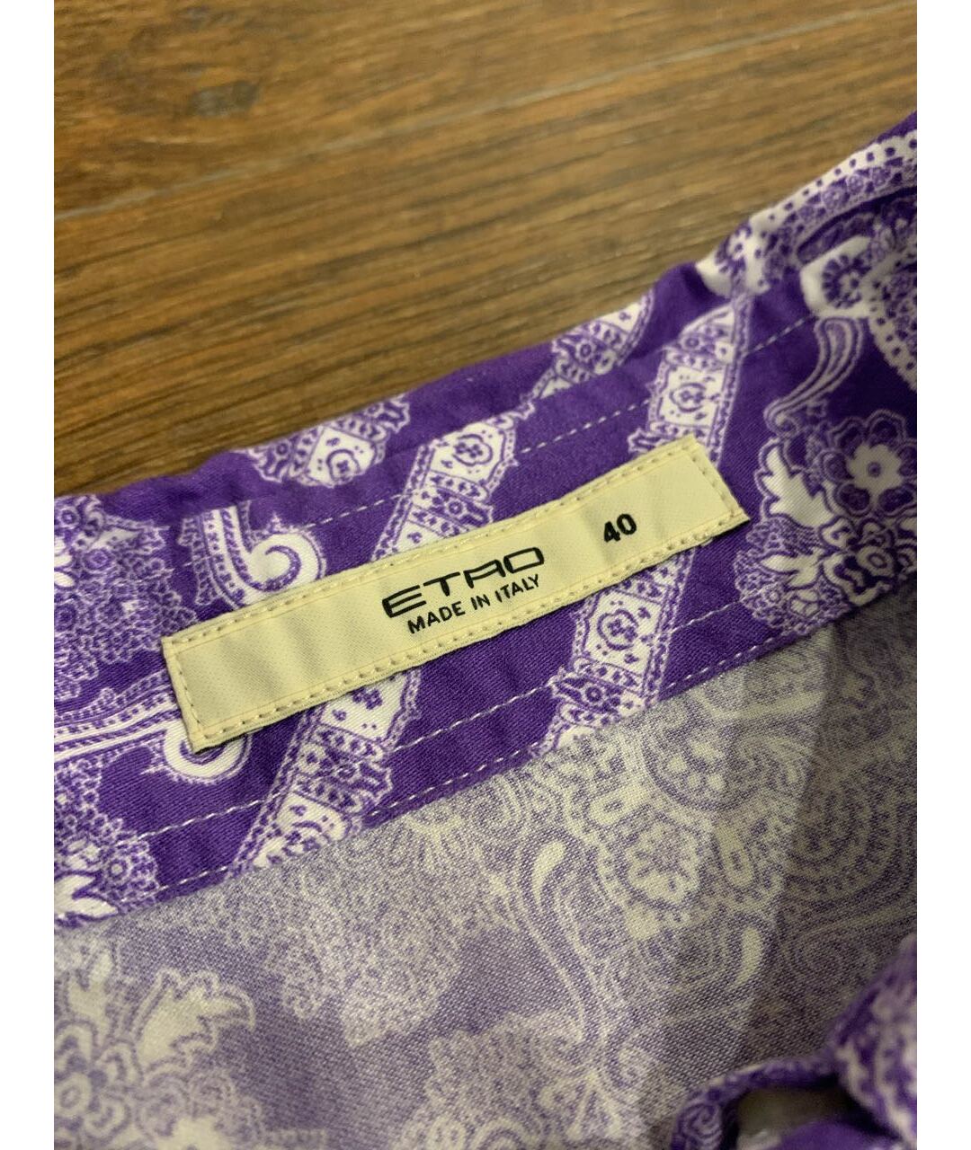 ETRO Фиолетовая хлопковая рубашка, фото 3