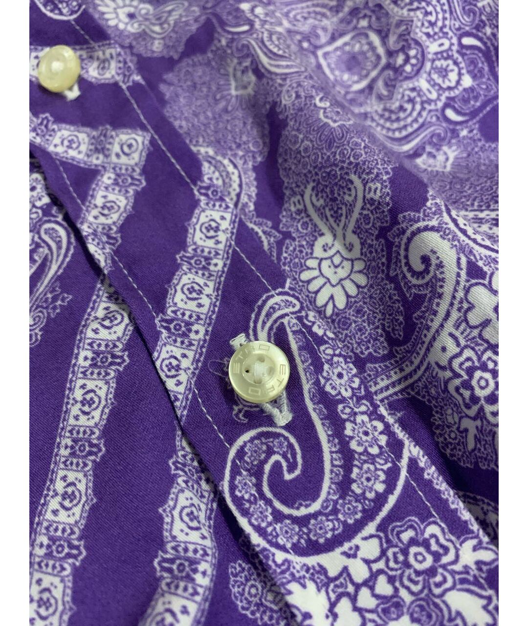 ETRO Фиолетовая хлопковая рубашка, фото 4