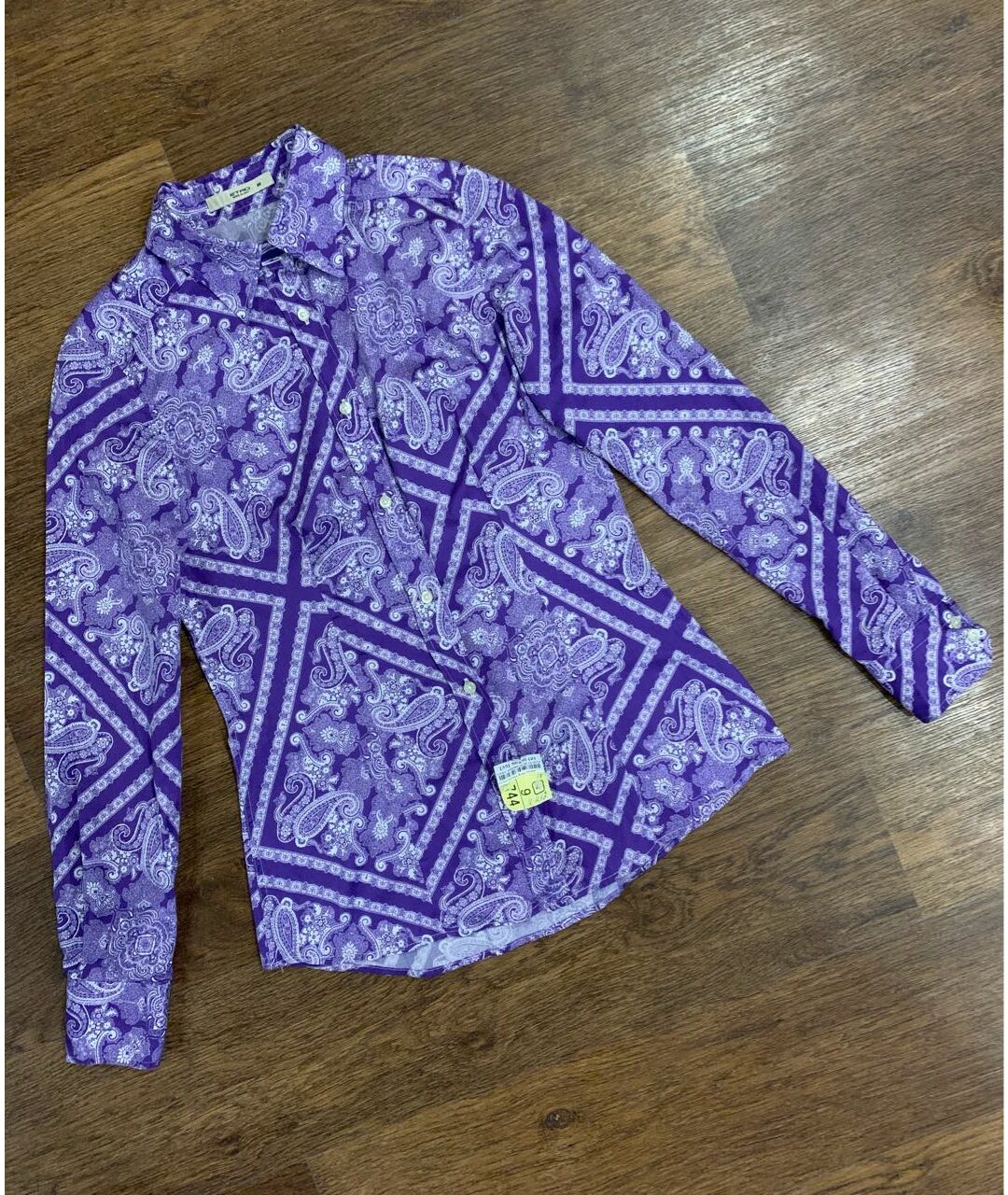 ETRO Фиолетовая хлопковая рубашка, фото 8