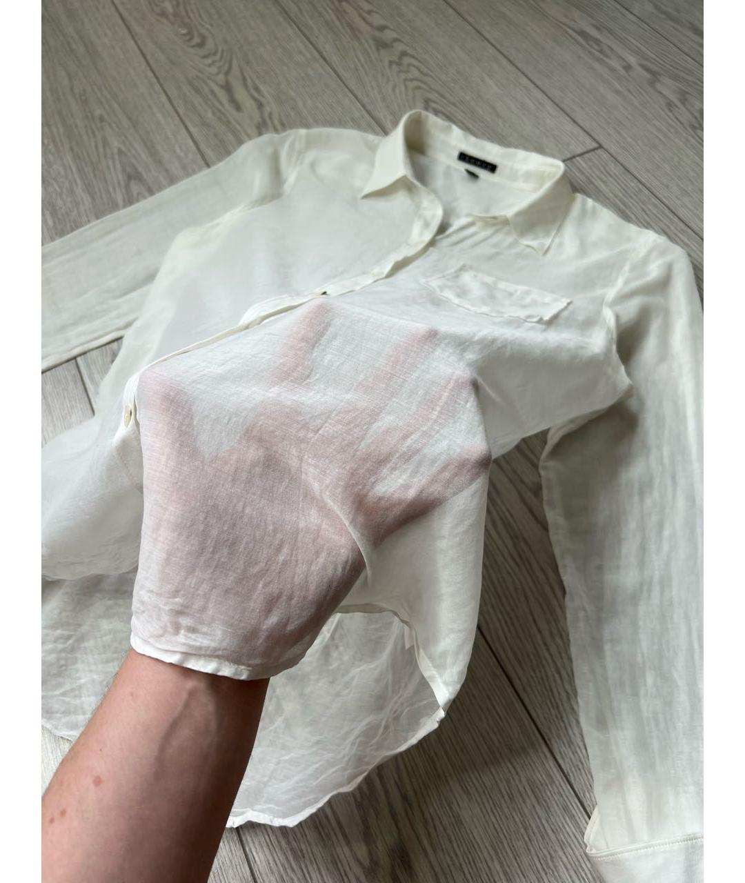 THEORY Белая хлопковая блузы, фото 3