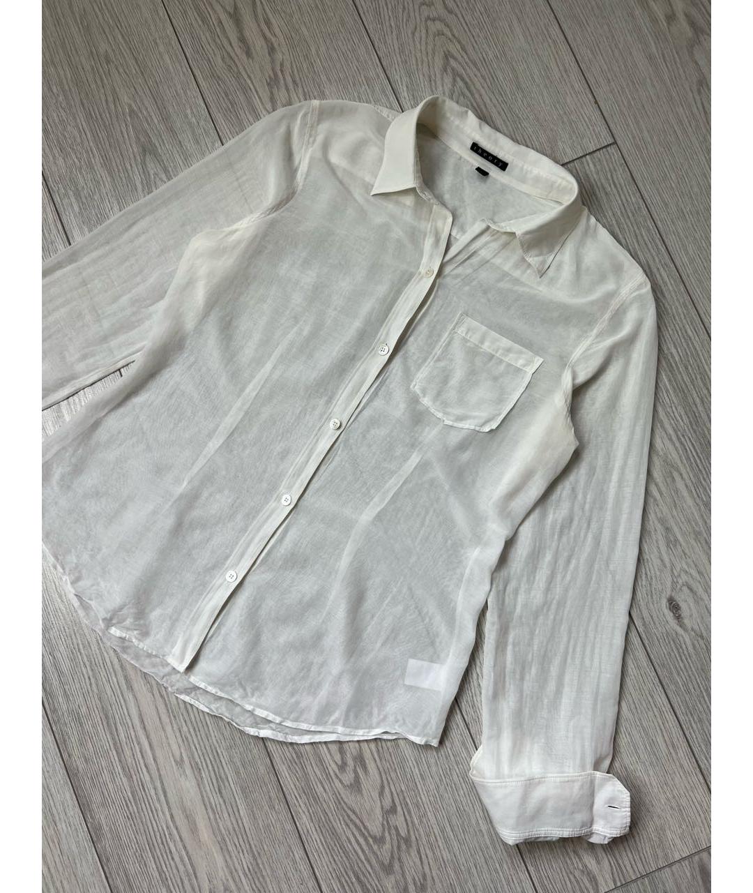 THEORY Белая хлопковая блузы, фото 2