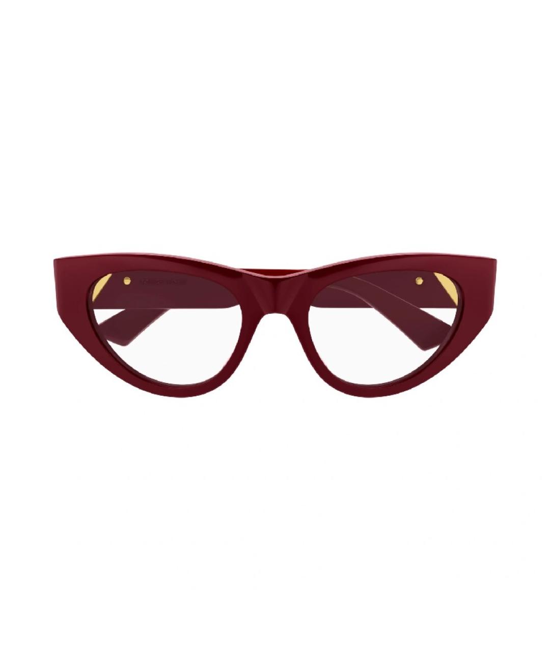 BOTTEGA VENETA Бордовые пластиковые солнцезащитные очки, фото 5