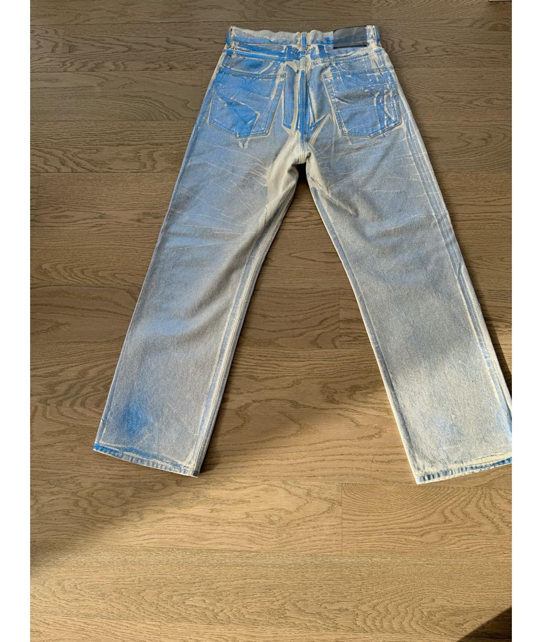 OUR LEGACY Голубые хлопковые прямые джинсы, фото 2