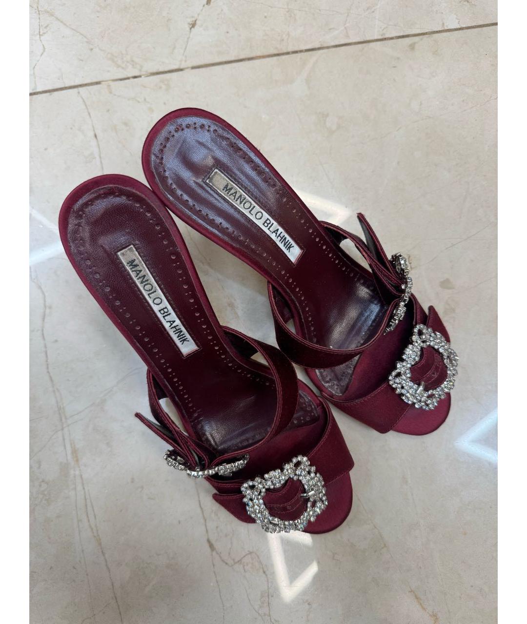 MANOLO BLAHNIK Фиолетовые текстильные туфли, фото 3
