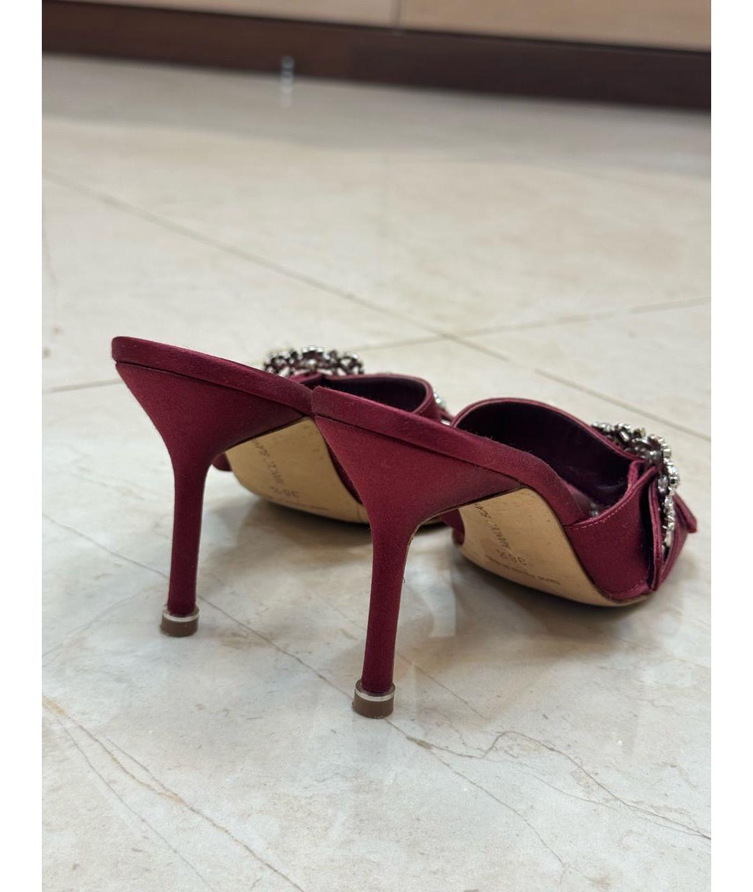 MANOLO BLAHNIK Фиолетовые текстильные туфли, фото 4