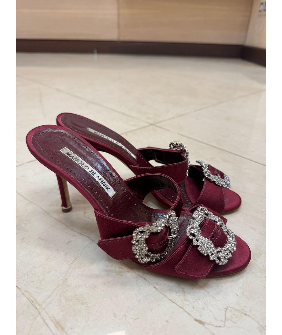 MANOLO BLAHNIK Фиолетовые текстильные туфли, фото 5