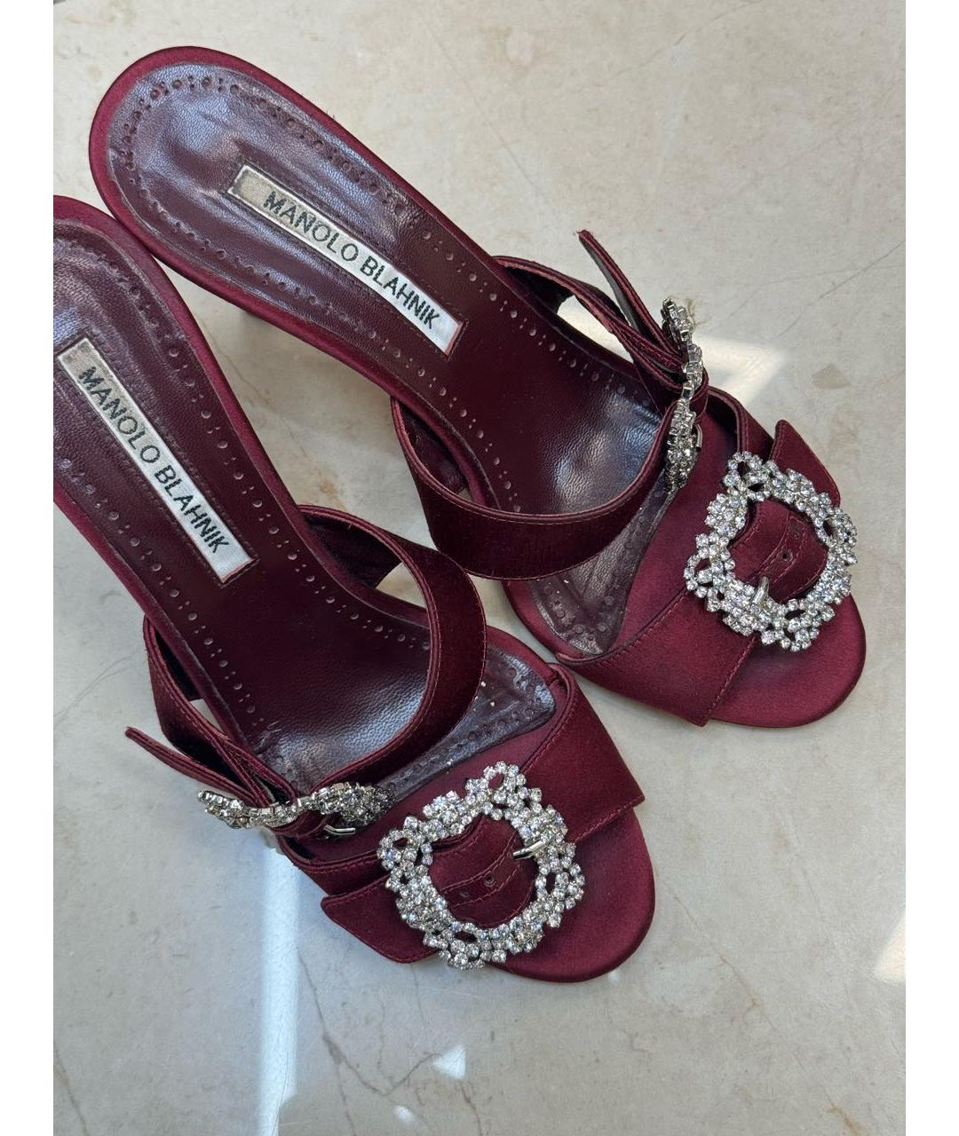 MANOLO BLAHNIK Фиолетовые текстильные туфли, фото 2