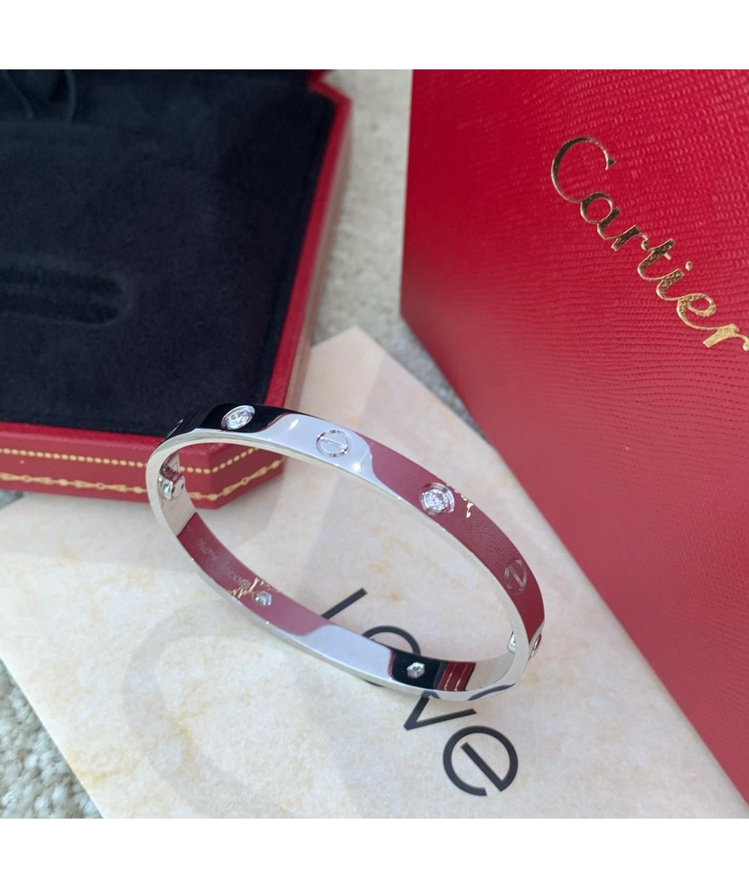 CARTIER Серебрянный браслет из белого золота, фото 4
