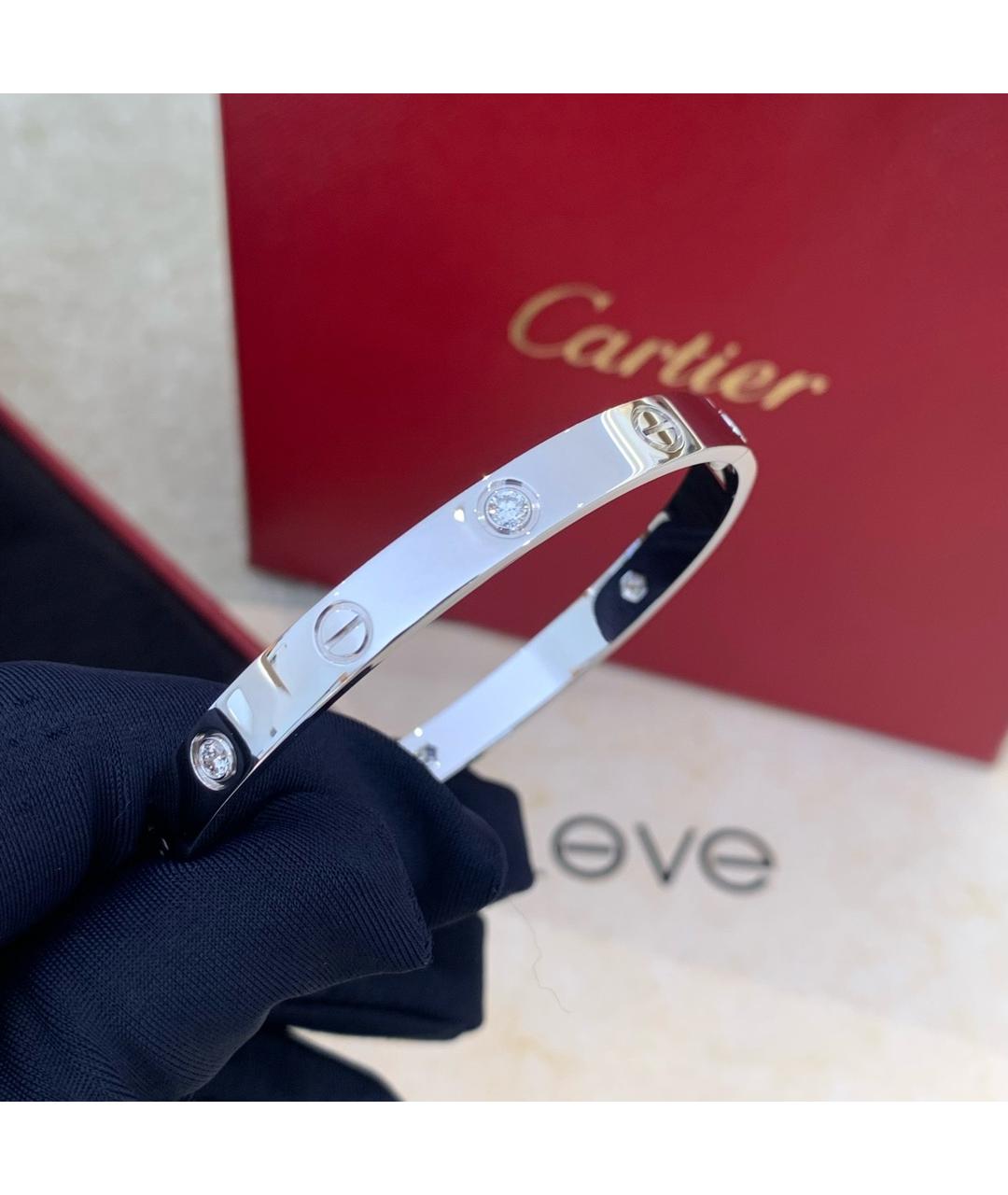 CARTIER Серебрянный браслет из белого золота, фото 5