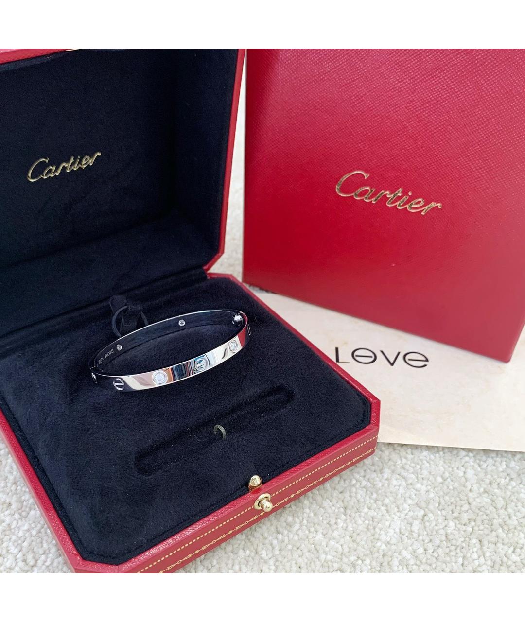 CARTIER Серебрянный браслет из белого золота, фото 2