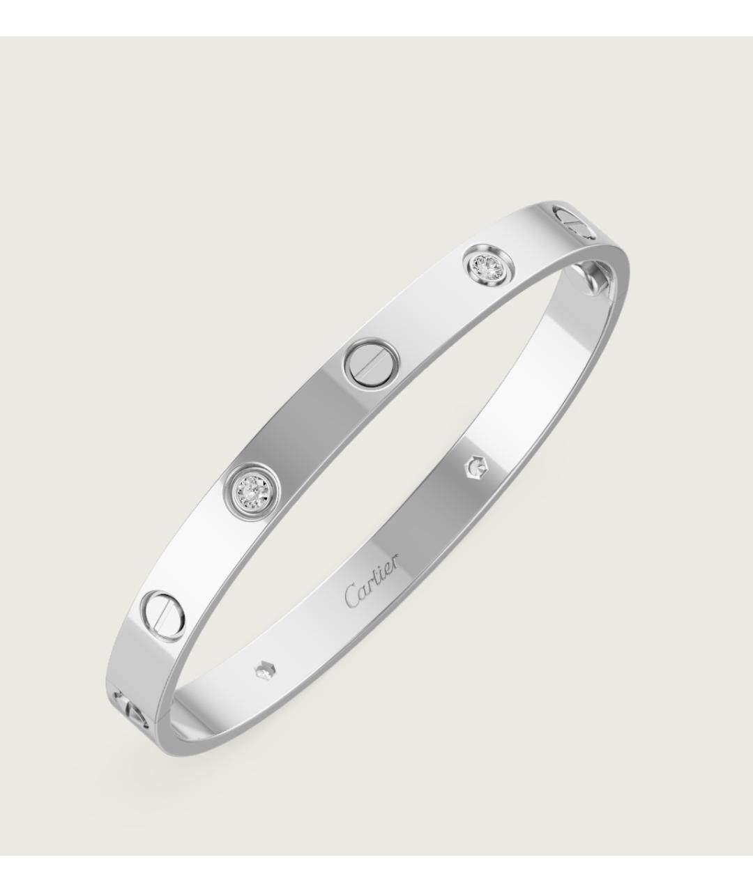 CARTIER Серебрянный браслет из белого золота, фото 9