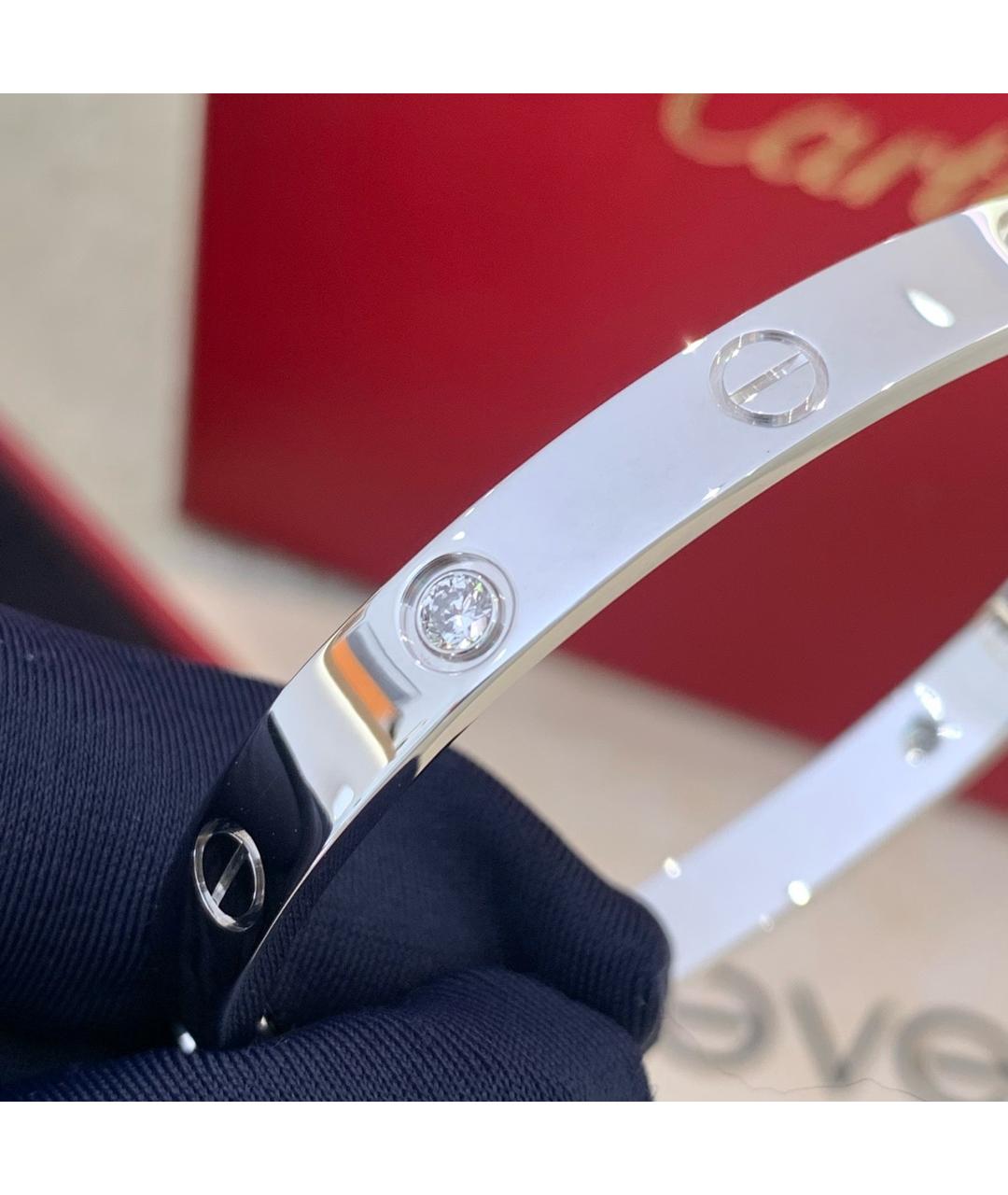 CARTIER Серебрянный браслет из белого золота, фото 8