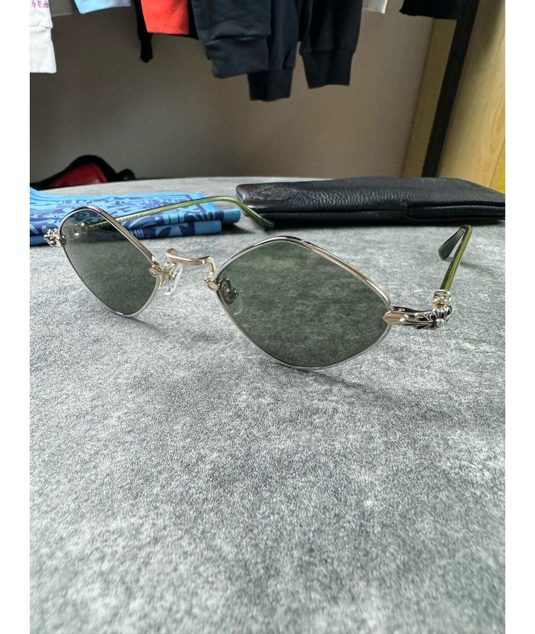 CHROME HEARTS Зеленые металлические солнцезащитные очки, фото 6