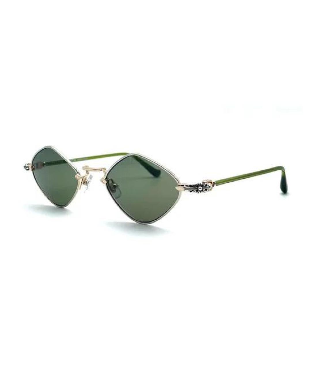CHROME HEARTS Зеленые металлические солнцезащитные очки, фото 1