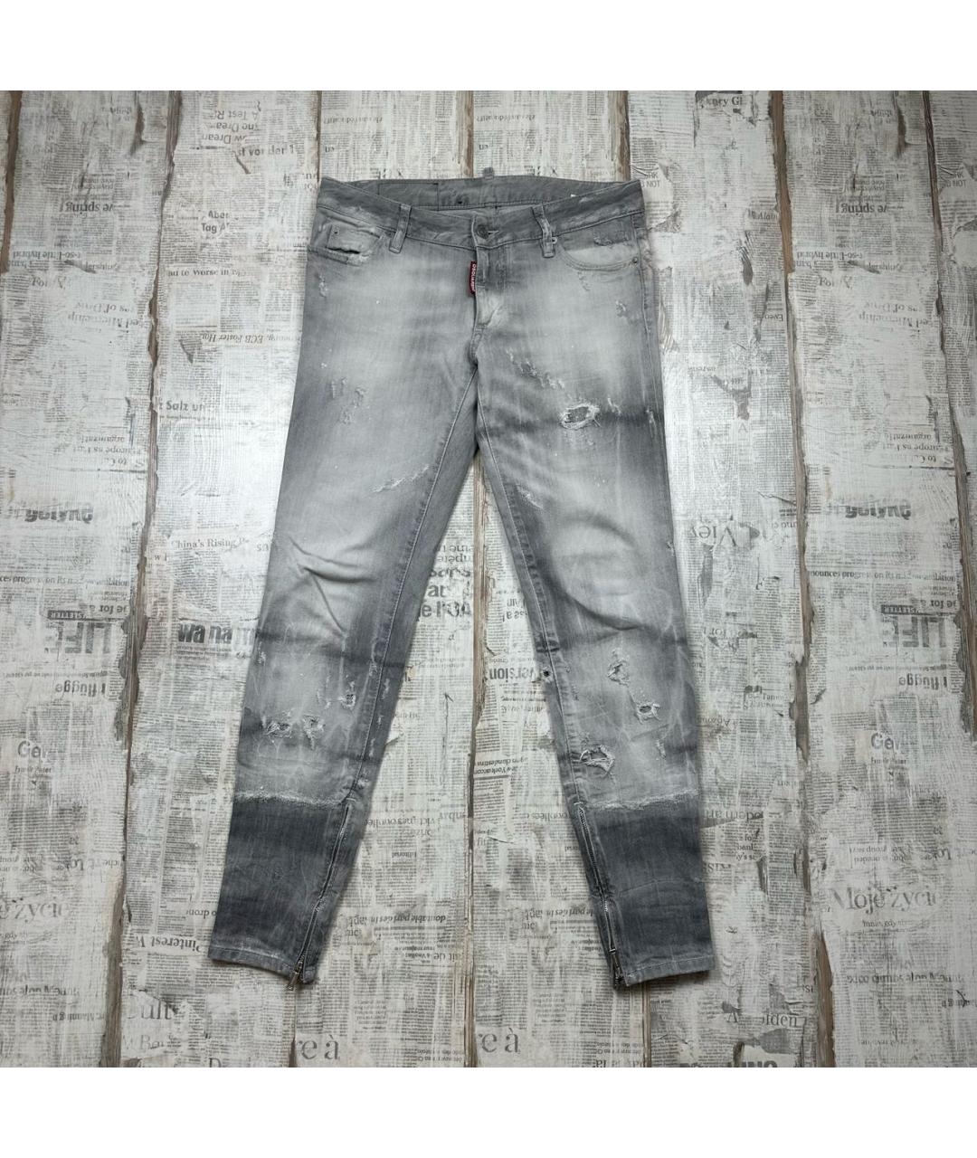 DSQUARED2 Серые джинсы слим, фото 9