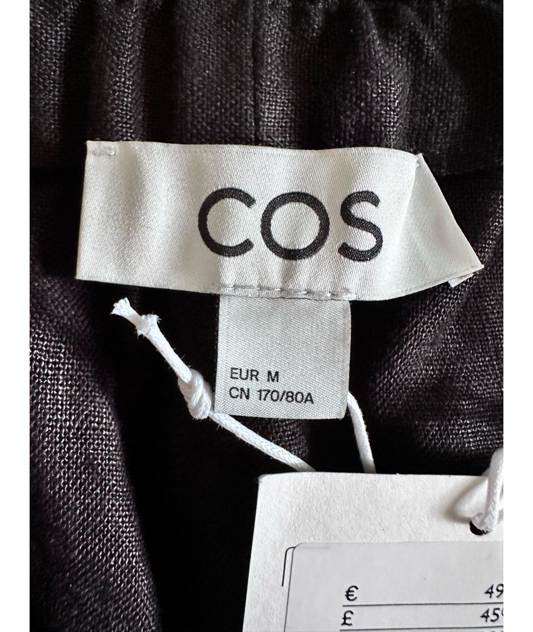COS Черные льняные шорты, фото 4