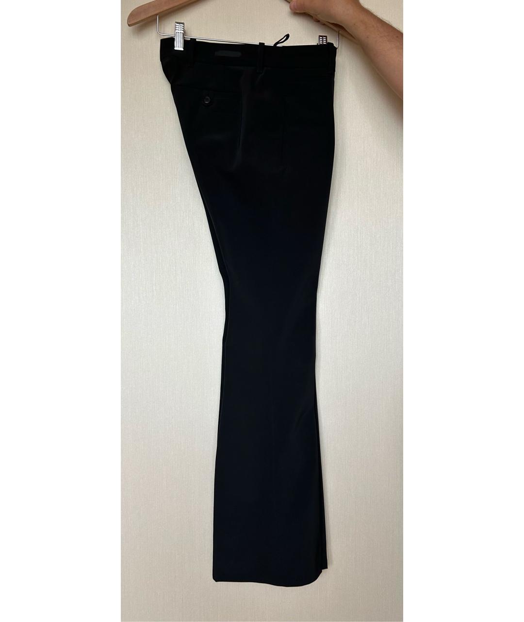 PRADA Черные полиэстеровые брюки узкие, фото 2
