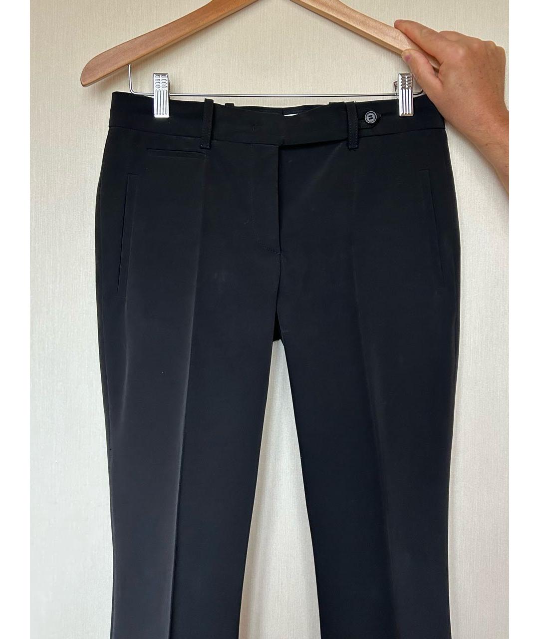 PRADA Черные полиэстеровые брюки узкие, фото 3